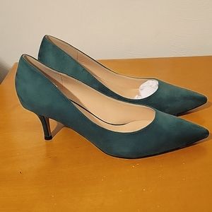 Heels, emerald green, size 9 1/2